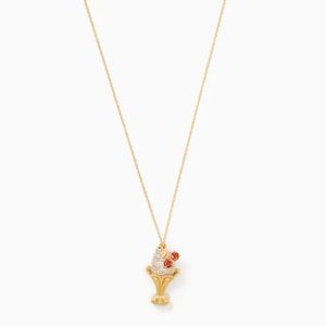 Kate spade ice cream sundae necklace new with tags